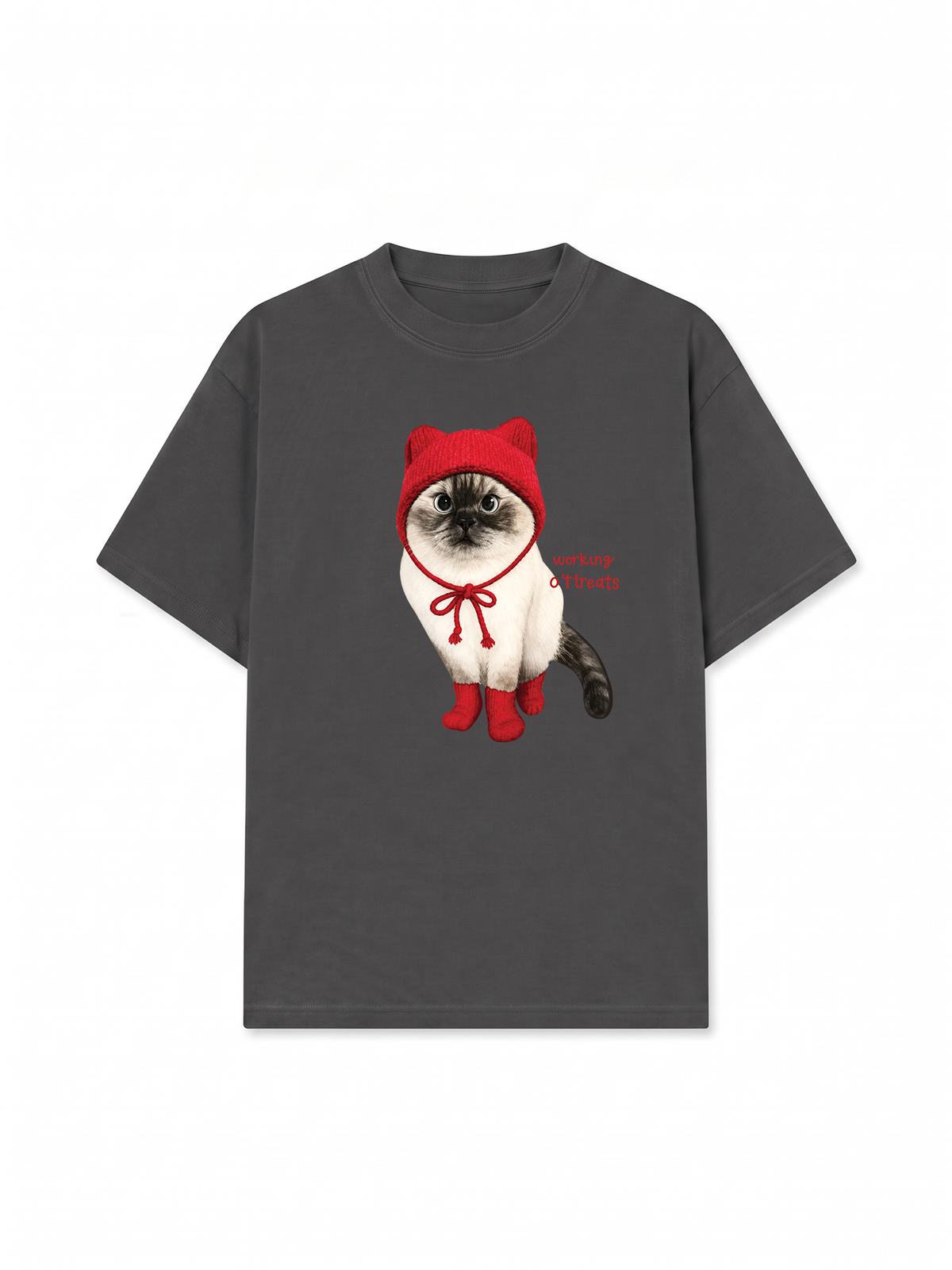 Áo Thun Relaxed Fit Working O'ttreats Red Meow