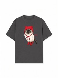 Áo Thun Relaxed Fit Working O'ttreats Red Meow