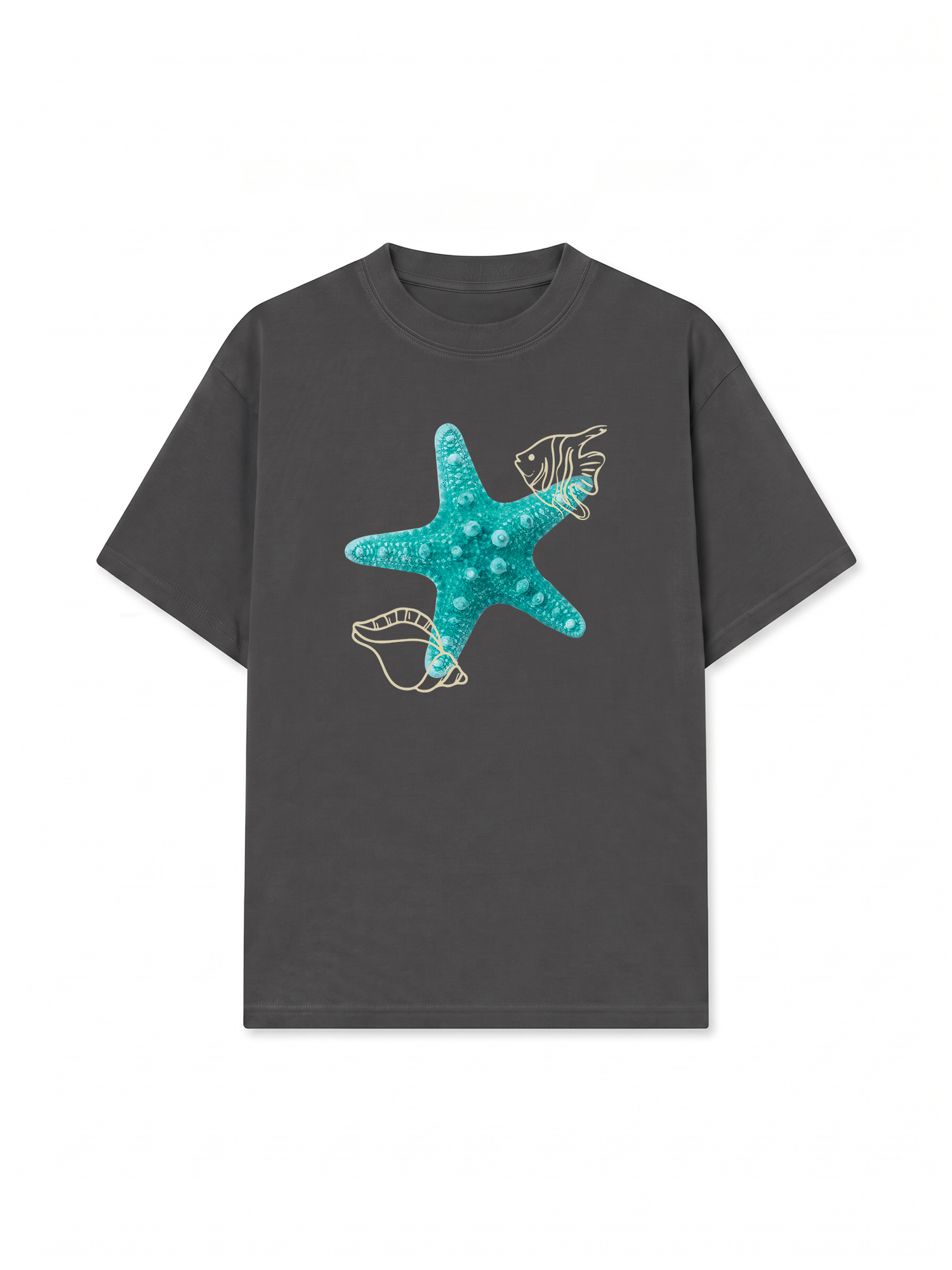 Áo Thun Relaxed Fit  Blue Tiffany Starfish