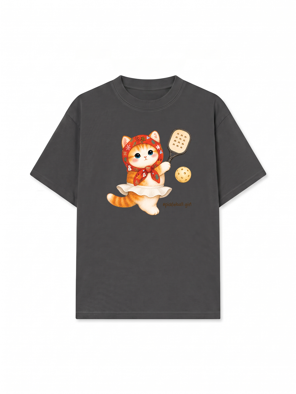 Áo Thun Relaxed Fit Pickleball Girl Meow