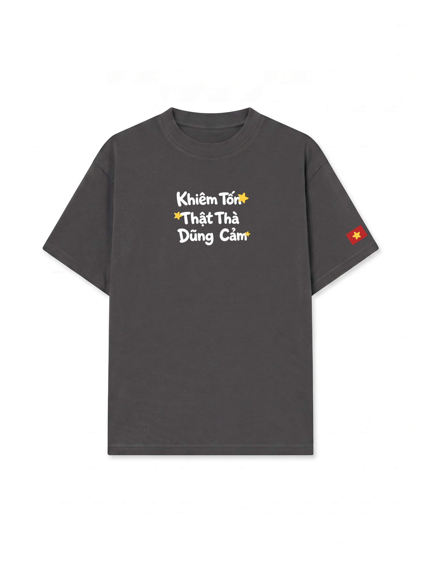Áo Thun Relaxed Fit Khiêm Tốn, Thật Thà, Dũng Cảm