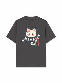 Áo Thun Relaxed Fit Blue Kitty