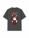 Áo Thun Relaxed Fit Meowy Cat Red Xmas Plaid