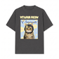 Áo Thun Relaxed Fit Cutie Vitamin Meow Yellow Flower