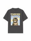 Áo Thun Relaxed Fit Cutie Vitamin Meow Yellow Flower