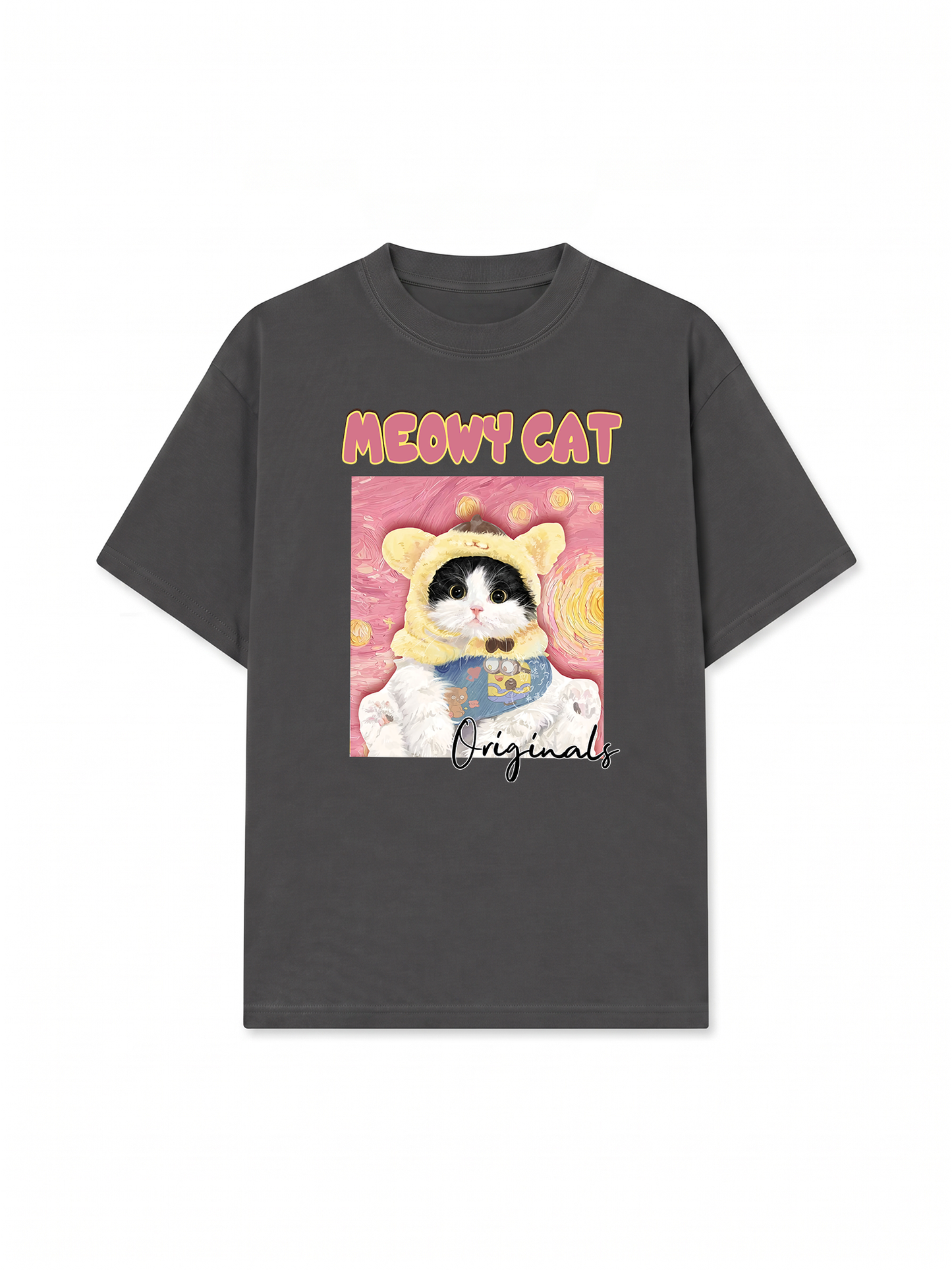 Áo Thun Relaxed Fit Meowy Cat Vicent