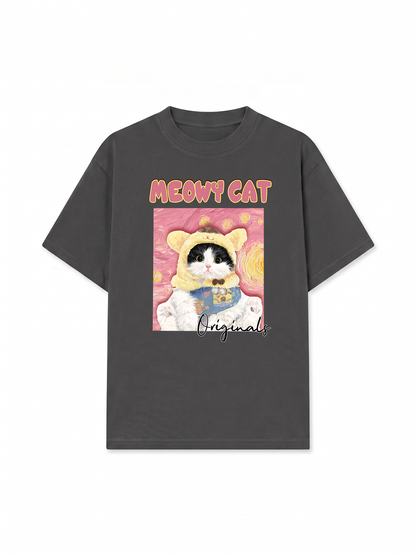 Áo Thun Relaxed Fit Meowy Cat Vicent