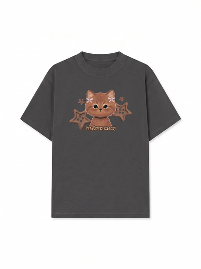 Áo Thun Relaxed Fit Brown Cat
