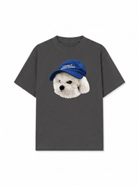 Áo Thun Relaxed Fit Puppy With Blue Hat