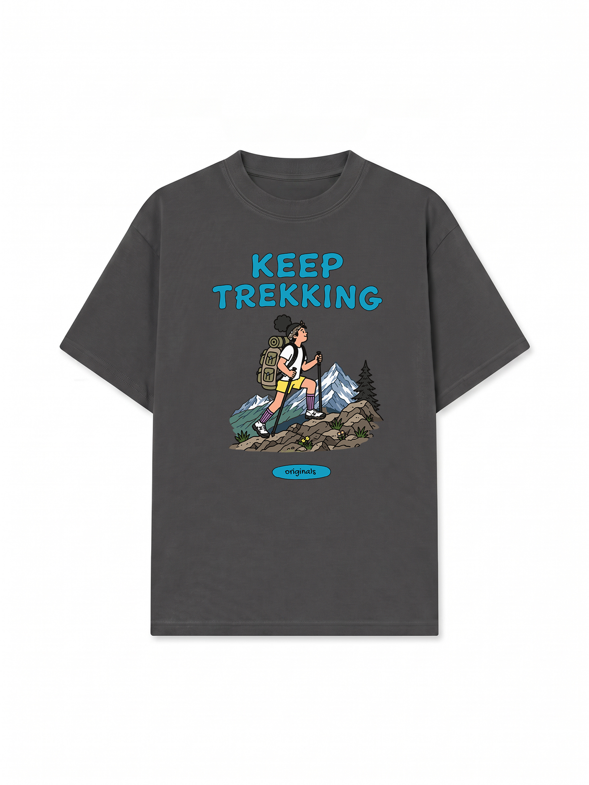 Áo Thun Relaxed Fit Keep Trekking For Girl