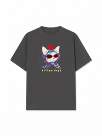 Áo Thun Relaxed Fit Kitten Day Meow With Apple
