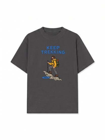 Áo Thun Relaxed Fit Blue Keep Trekking