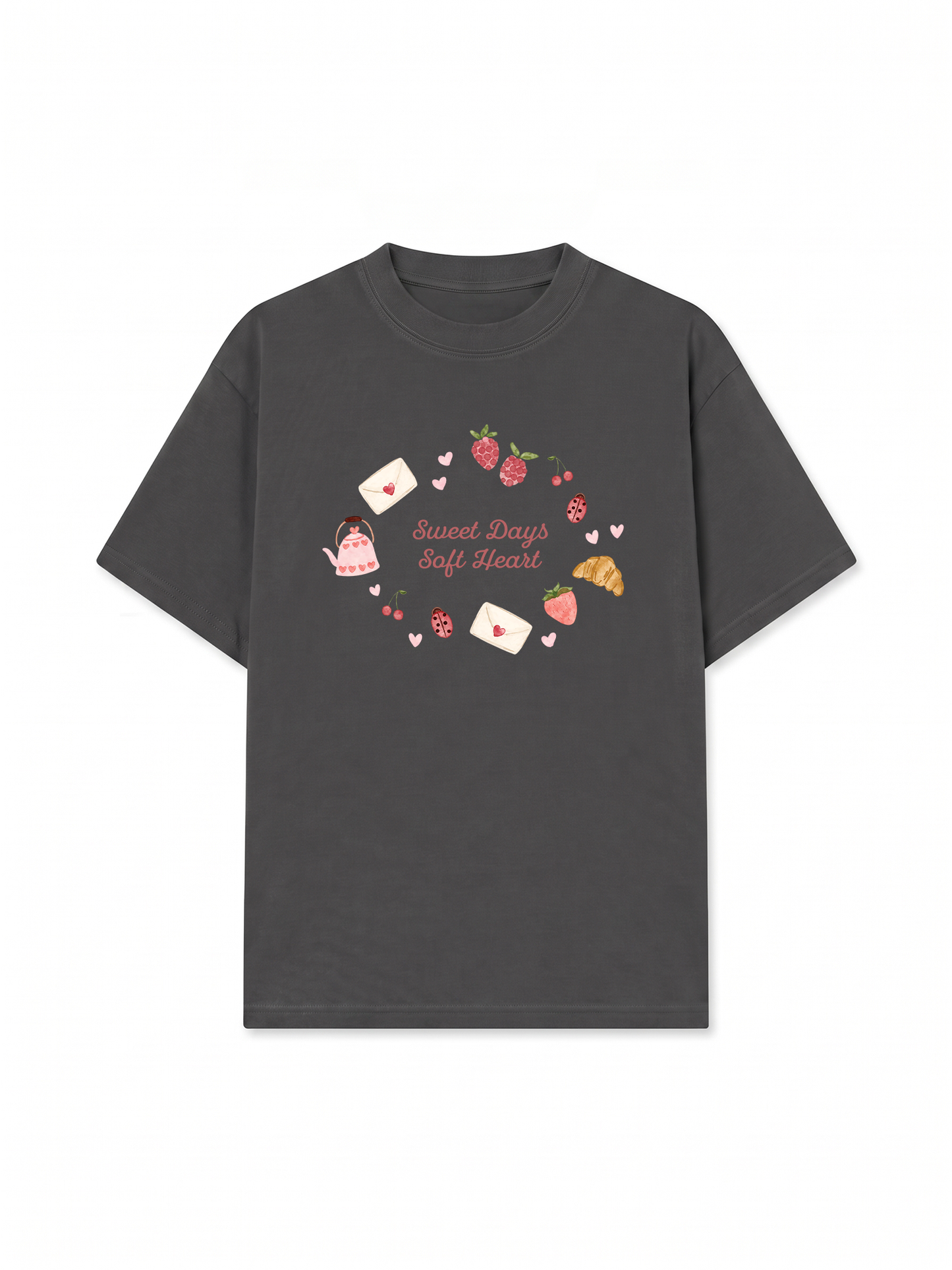 Áo Thun Relaxed Fit Soft Heart, Sweet Days