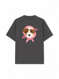 Áo Thun Relaxed Fit Pink Dots Puppy