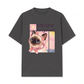 Áo Thun Relaxed Fit Pink Flower Cat