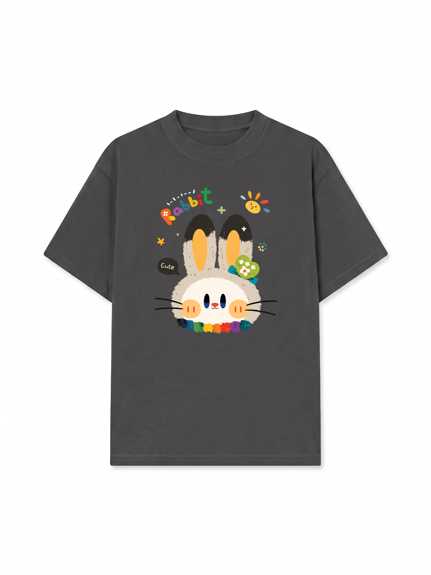 Áo Thun Relaxed Fit Rainbow Rabbit
