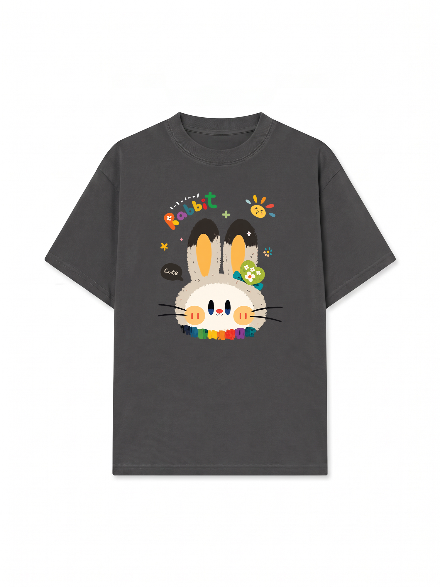 Áo Thun Relaxed Fit Rainbow Rabbit
