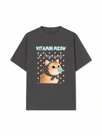 Áo Thun Relaxed Fit Vitamin Meow Blue Tiffany