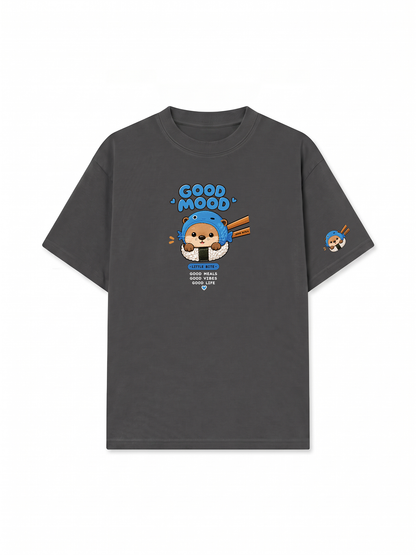 Áo Thun Relaxed Fit Good Mood Sushi Otter