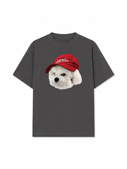 Áo Thun Relaxed Fit Puppy With Red Hat