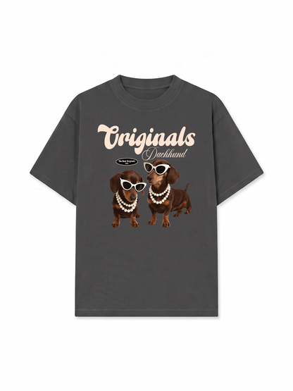 Áo Thun Relaxed Fit Dachhund Originals Blue Tiffany
