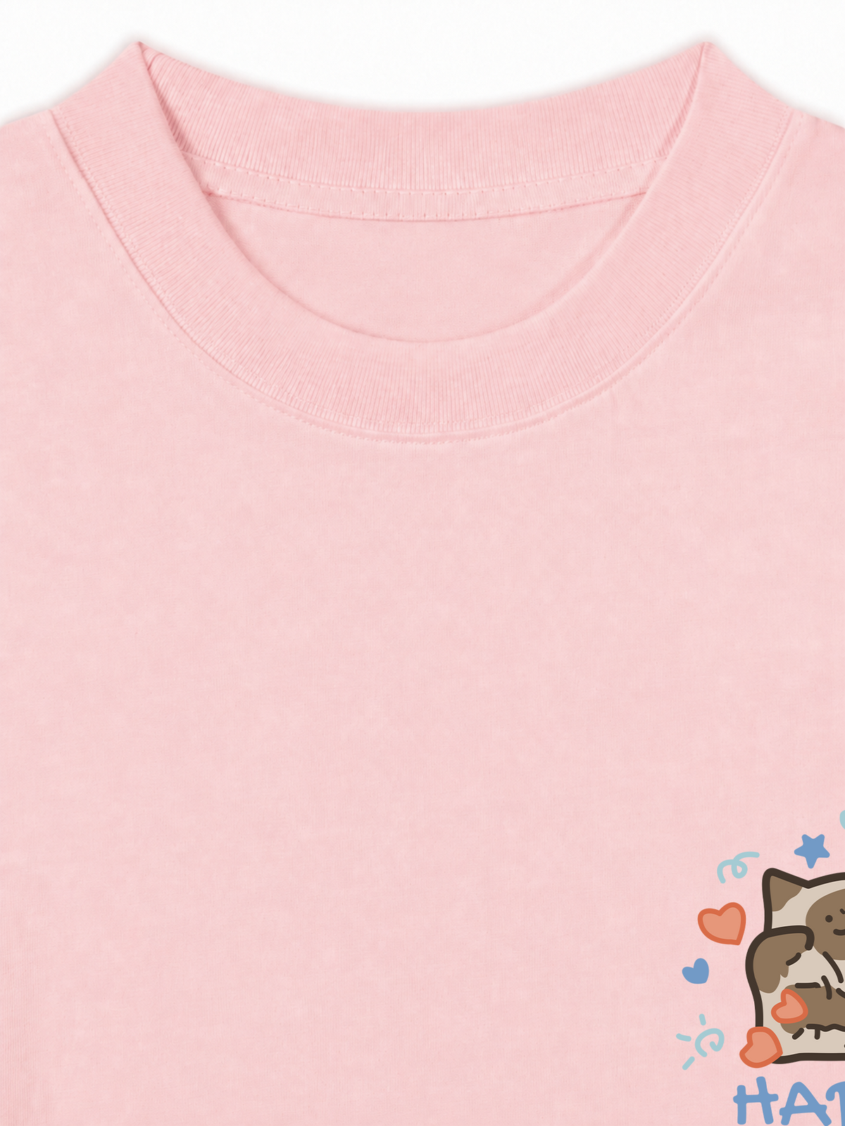 Áo Thun Relaxed Fit Happy Luv Cat Couple