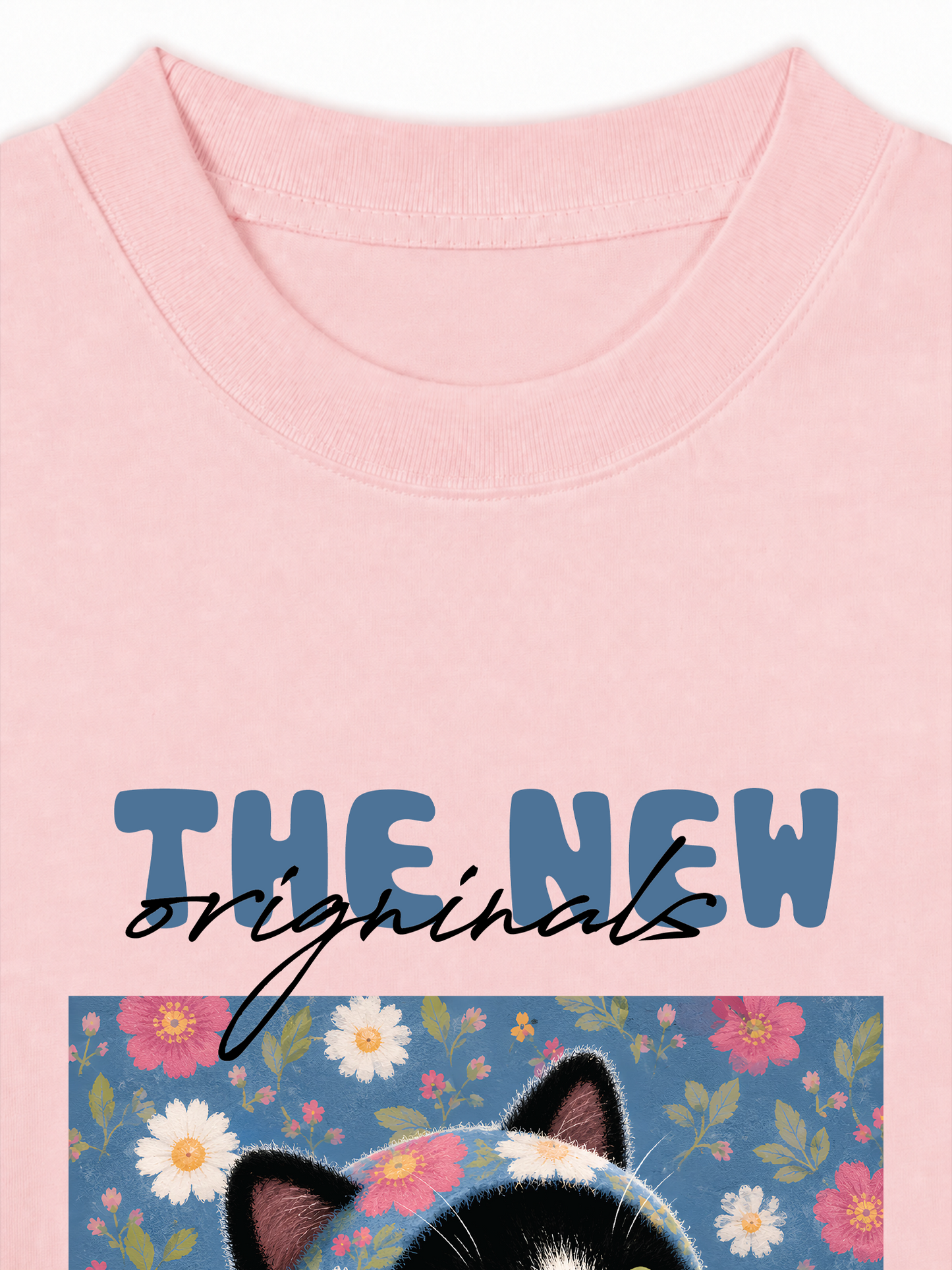 Áo Thun Relaxed Fit Pink Bubble Meow