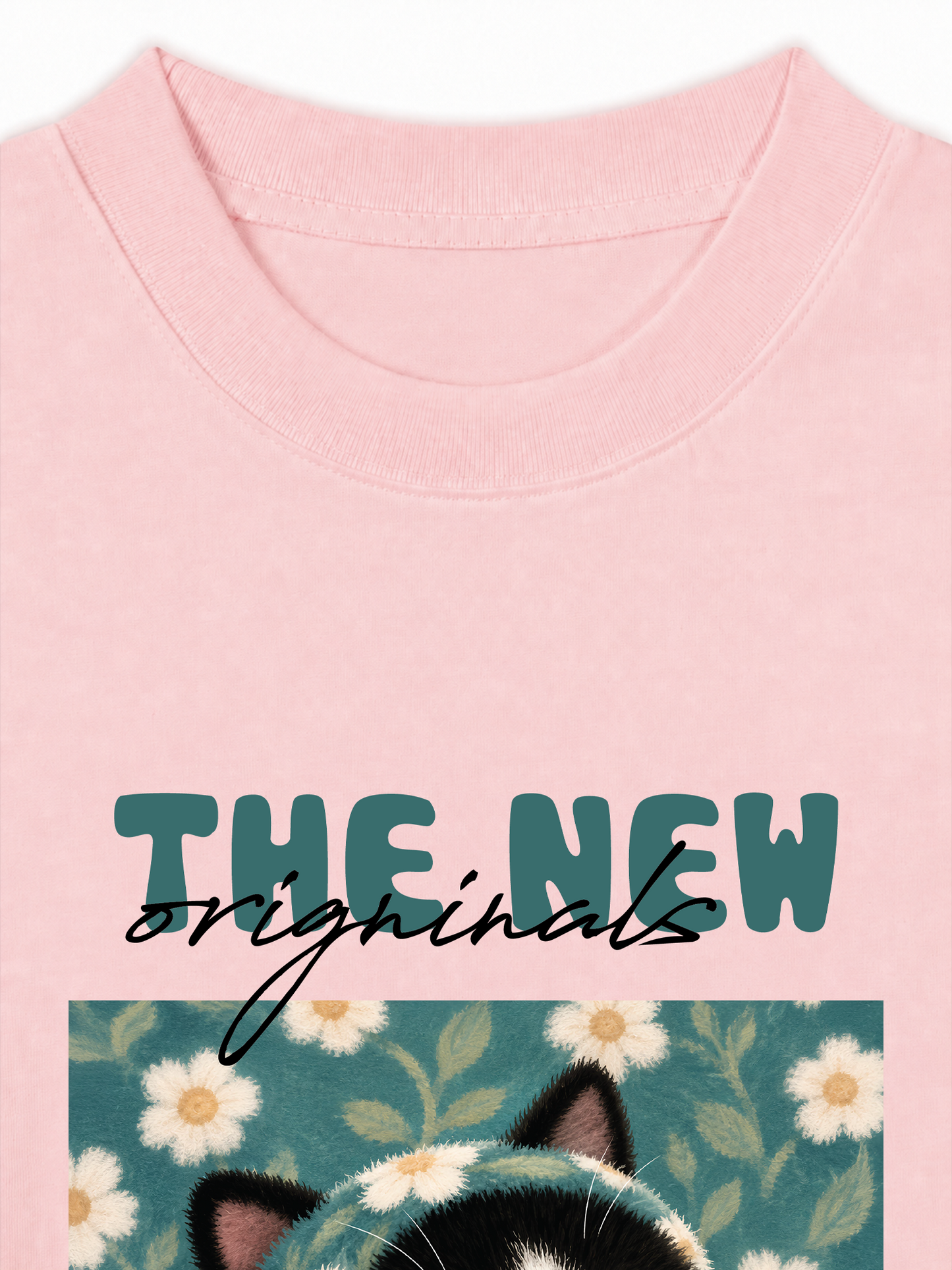 Áo Thun Relaxed Fit Daisy Mint Dream Meow