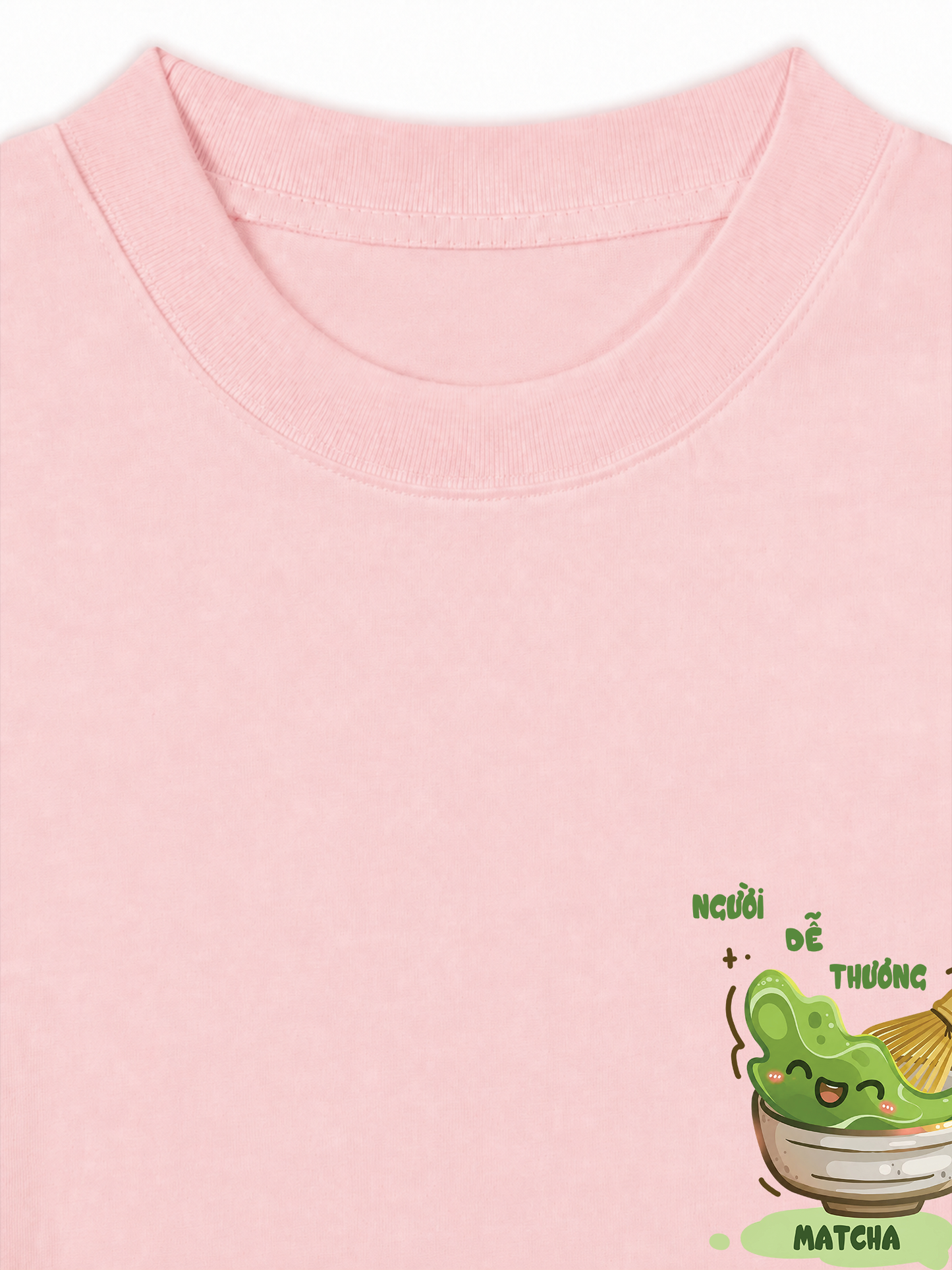 Áo Thun Relaxed Fit Người Dễ Thương Thích Matcha