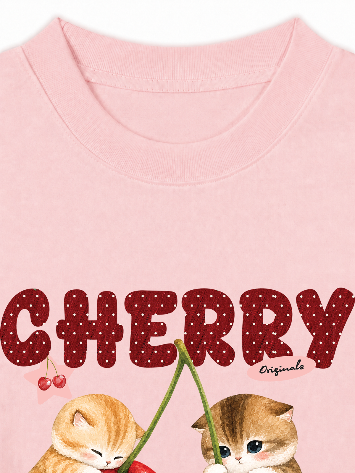 Áo Thun Relaxed Fit Cherry Meow