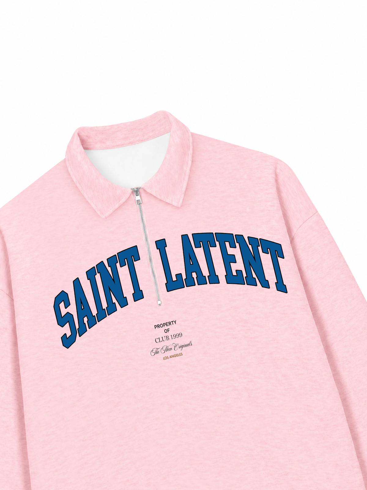 Áo Sweater Polo Nỉ Hai Da  Blue Saint Latent Logo