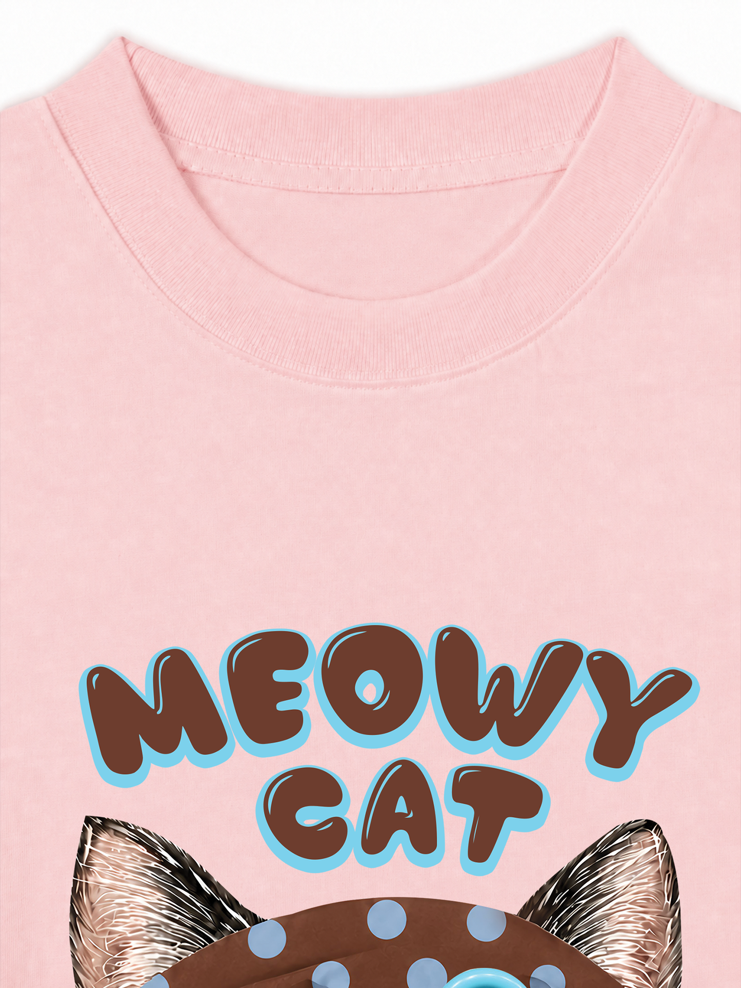 Áo Thun Relaxed Fit  Meowy Cat Brown