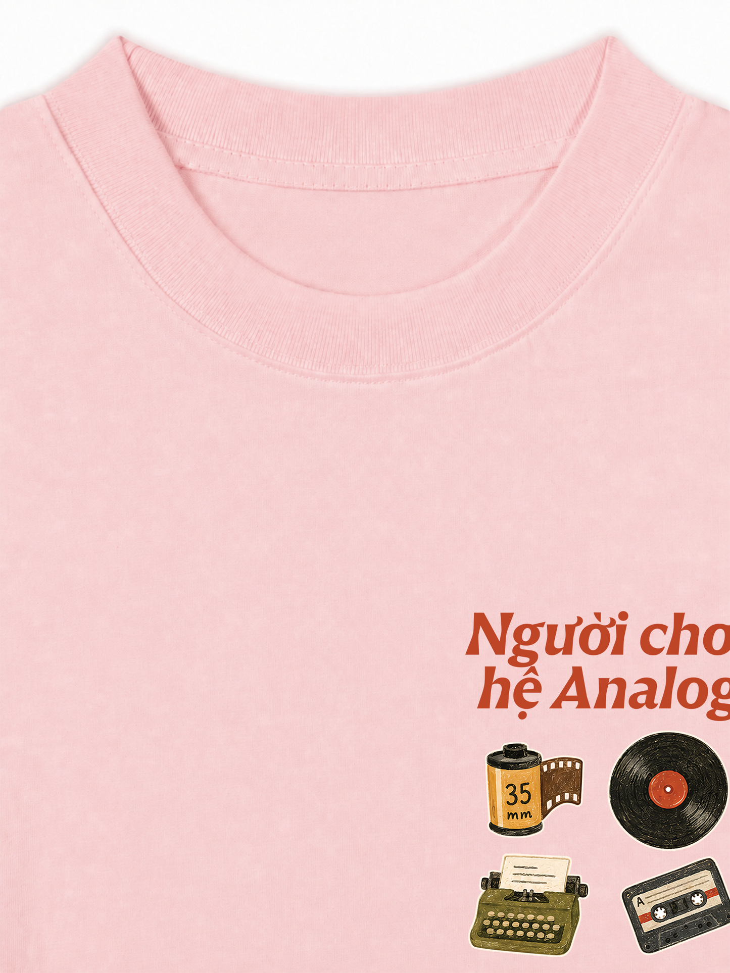 Áo Thun Relaxed Fit Người Chơi Hệ Analog