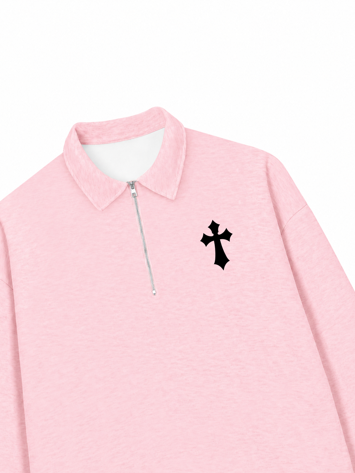 Áo Sweater Polo Nỉ Hai Da Gothic Cross