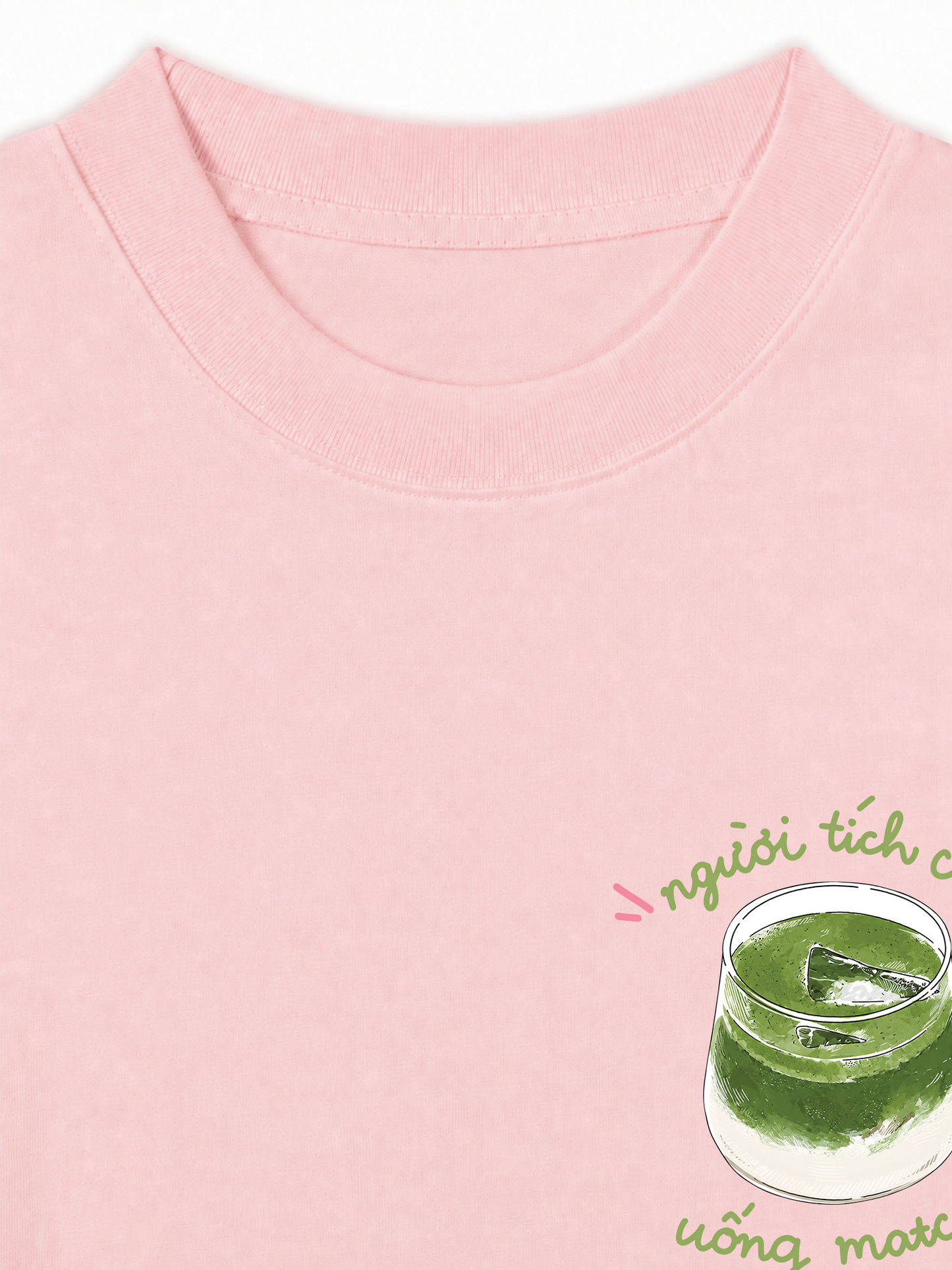 Áo Thun Relaxed Fit Người Tích Cực Uống Matcha