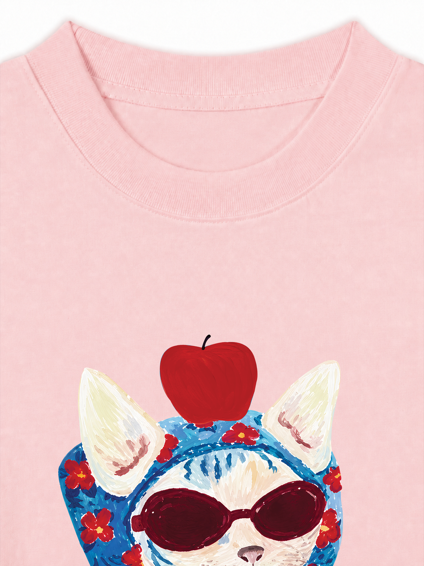 Áo Thun Relaxed Fit Kitten Day Meow With Apple