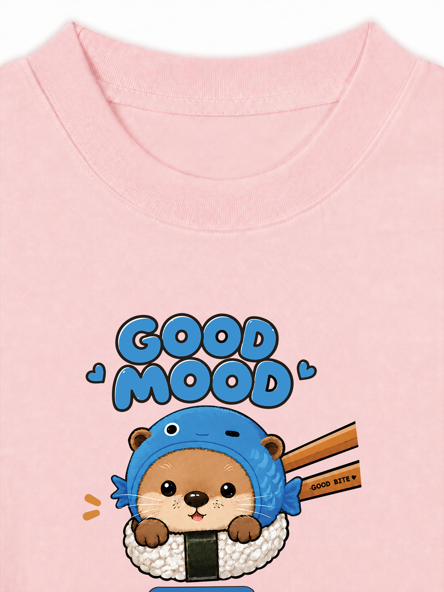 Áo Thun Relaxed Fit Good Mood Sushi Otter