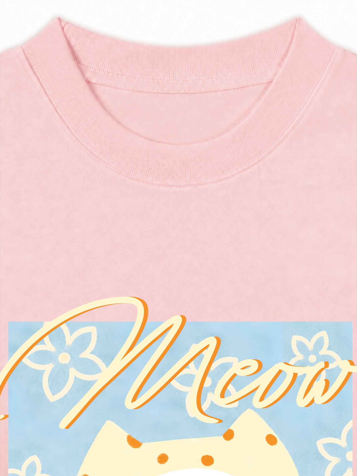 Áo Thun Relaxed Fit A Tiny Bloom Of Happiness Meow