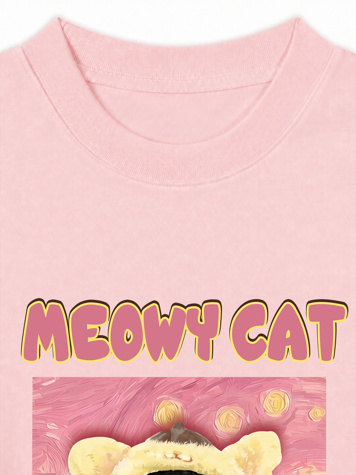 Áo Thun Relaxed Fit Meowy Cat Vicent