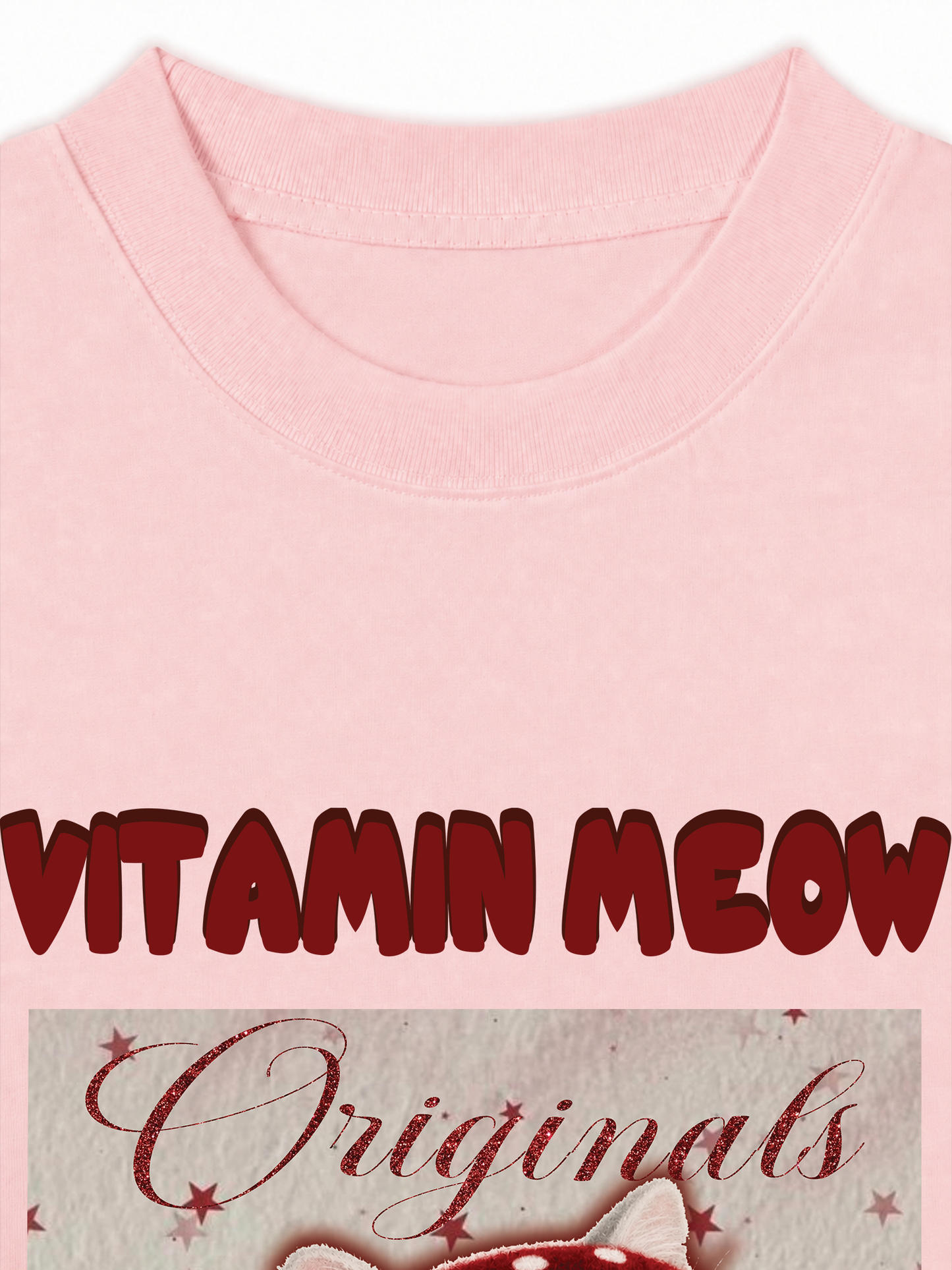 Áo Thun Relaxed Fit Red Vitamin Meow