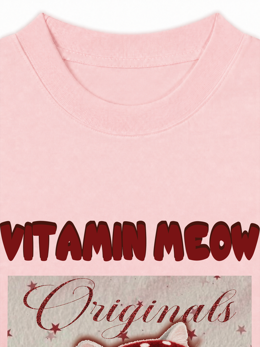 Áo Thun Relaxed Fit Red Vitamin Meow