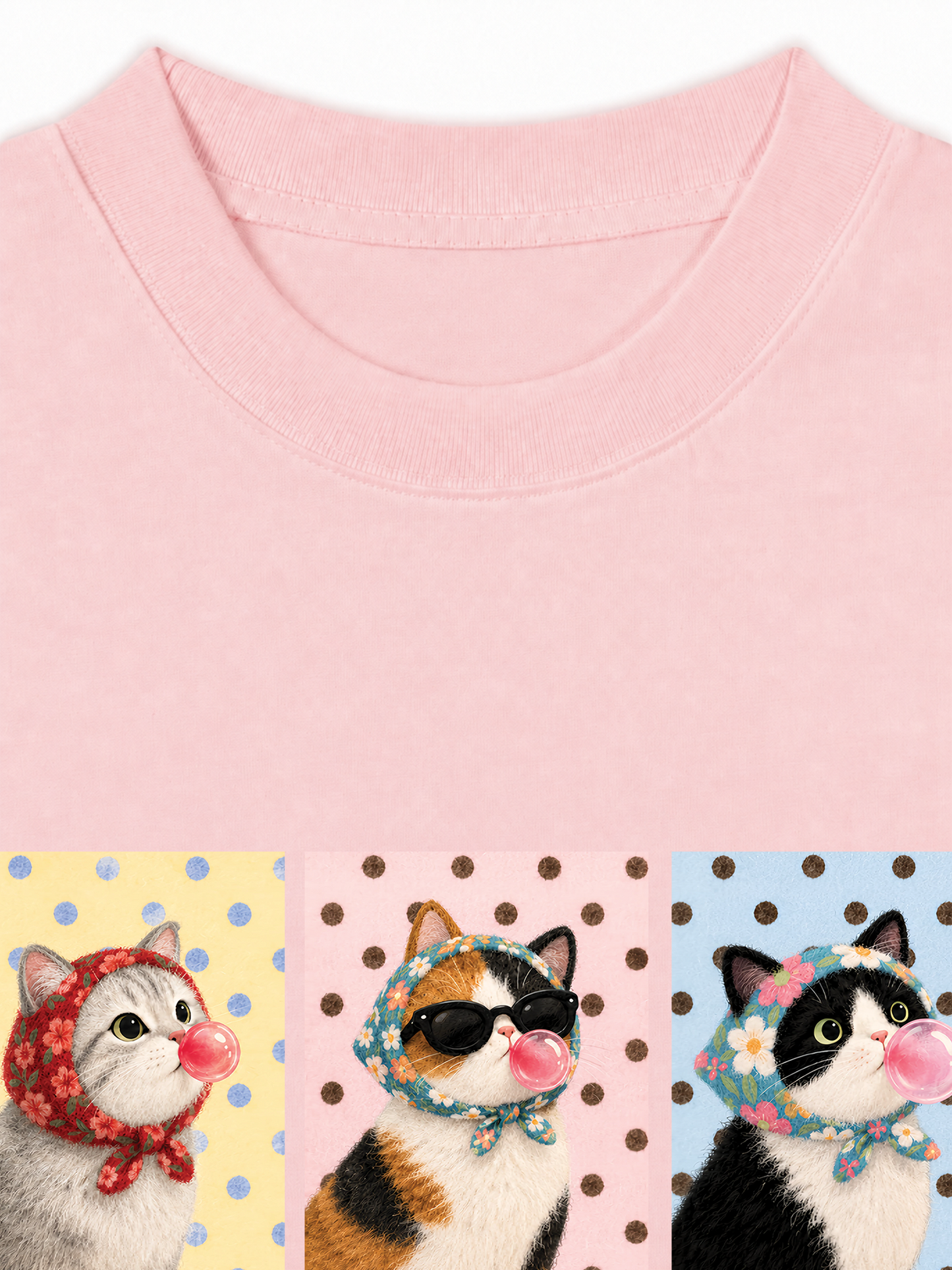 Áo Thun Relaxed Fit Dotty Kitty