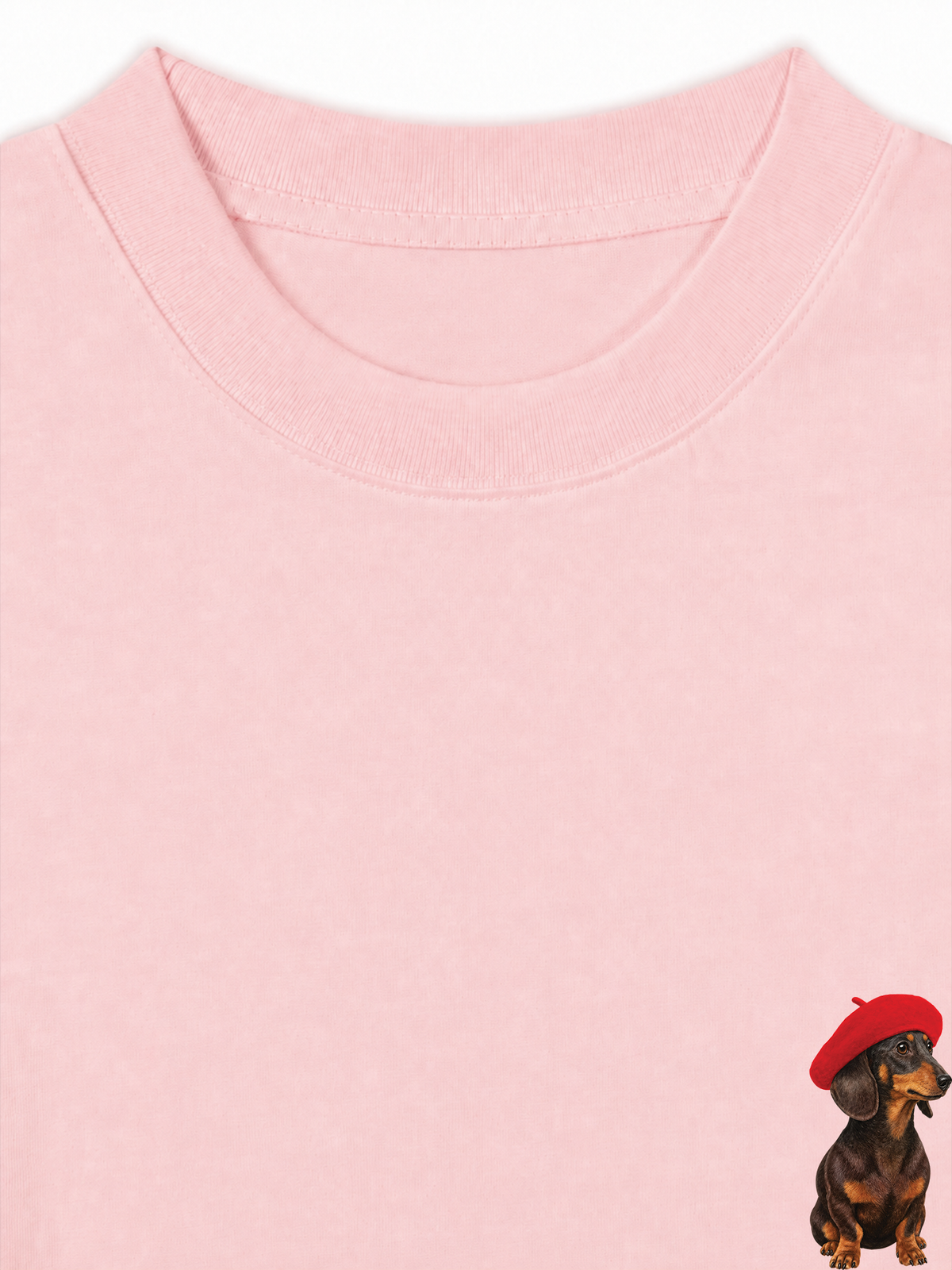 Áo Thun Relaxed Fit Dachshund With Red Beret