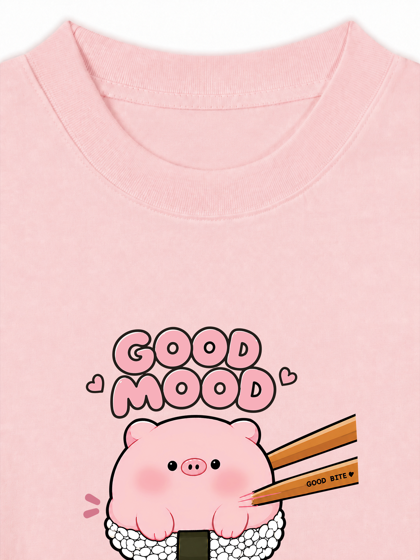 Áo Thun Relaxed Fit Good Mood Sushi Pig