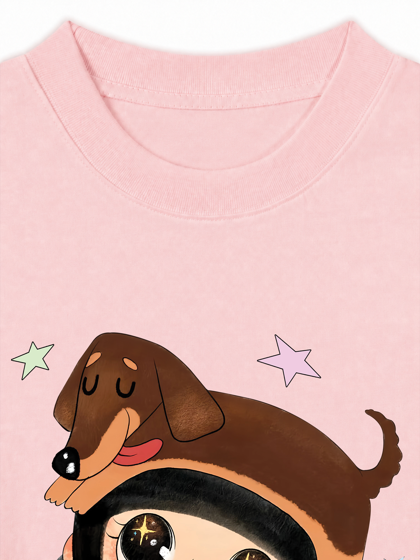 Áo Thun Relaxed Fit  Cute Girl With Dachshund