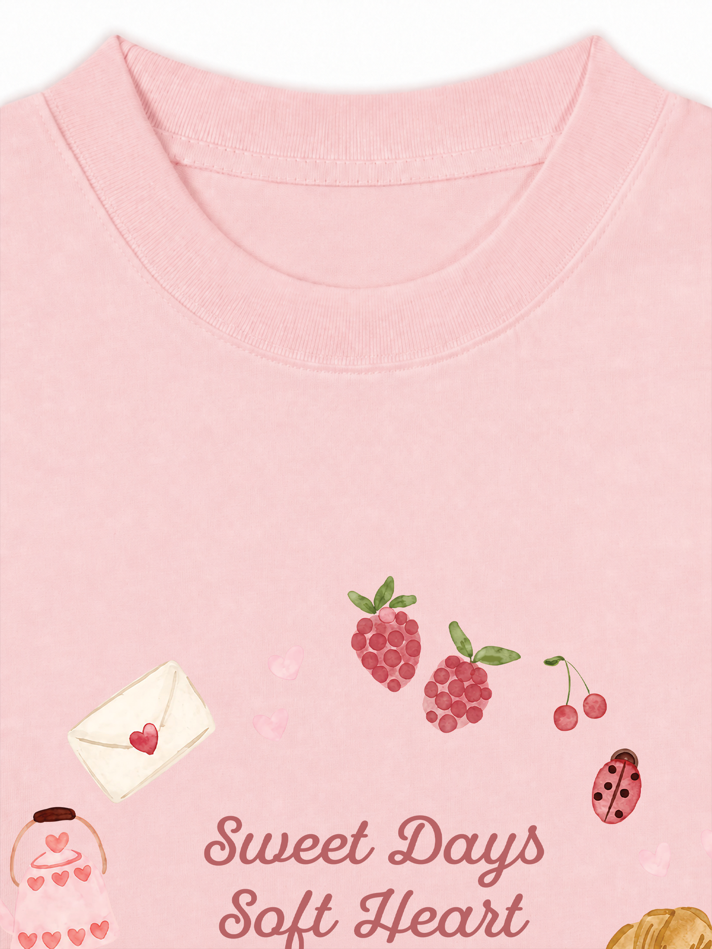 Áo Thun Relaxed Fit Soft Heart, Sweet Days