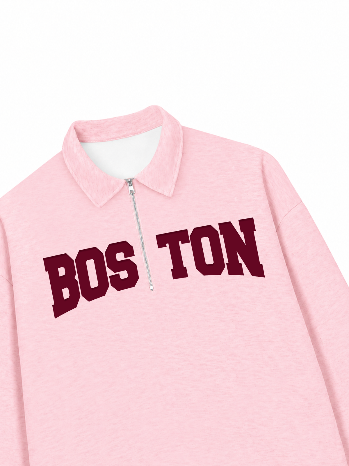 Áo Sweater Polo Nỉ Hai Da Boston Burgundy