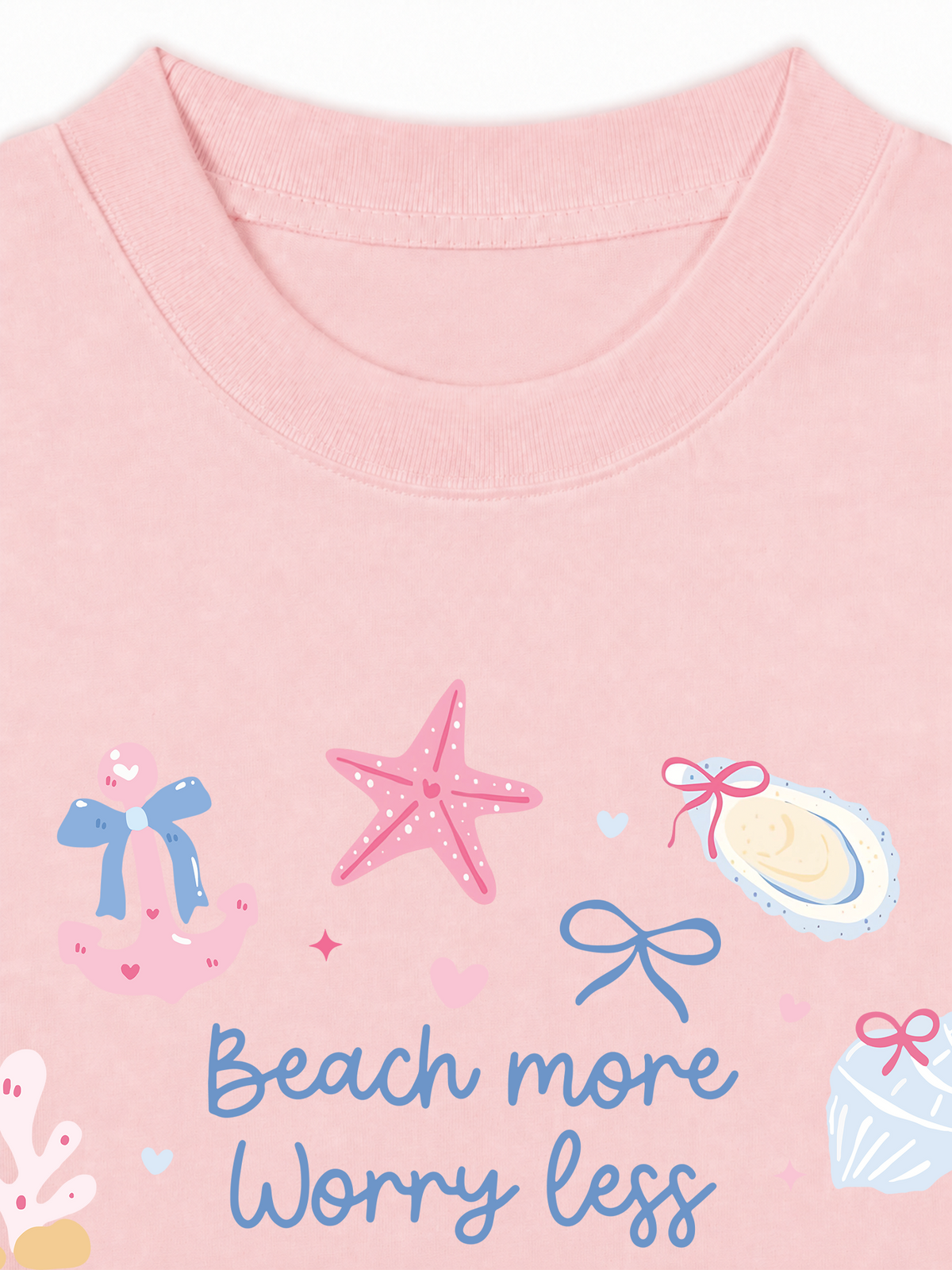 Áo Thun Relaxed Fit Beach More Worry Less