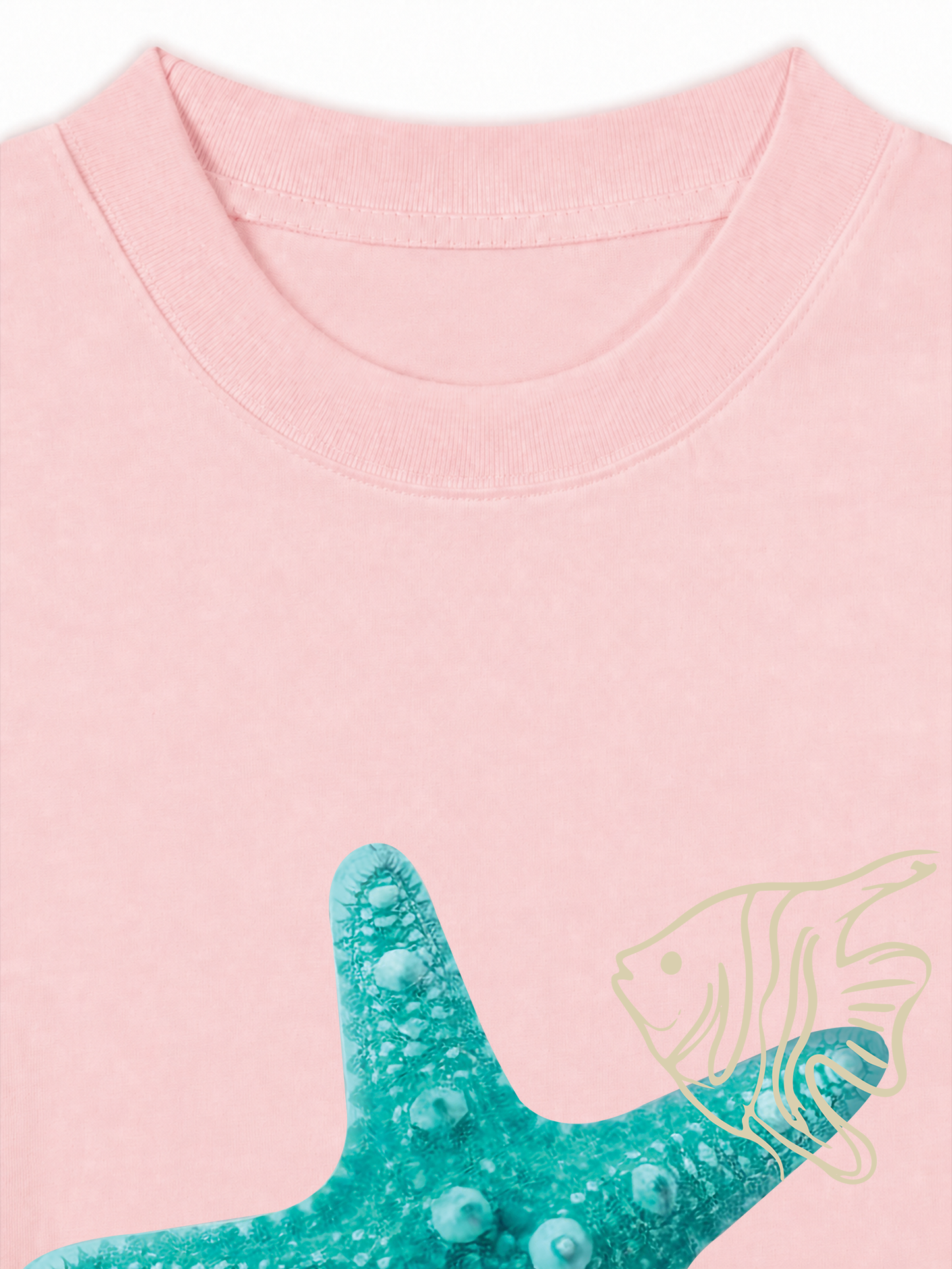 Áo Thun Relaxed Fit  Blue Tiffany Starfish