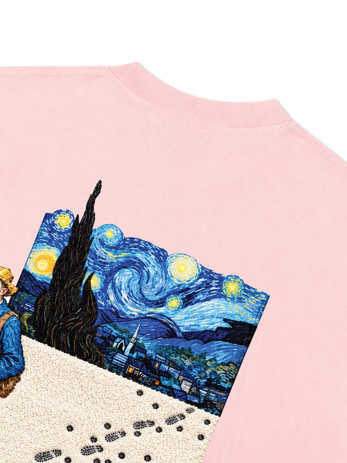 Áo Thun Relaxed Fit Vincent Van Gogh Stary Night
